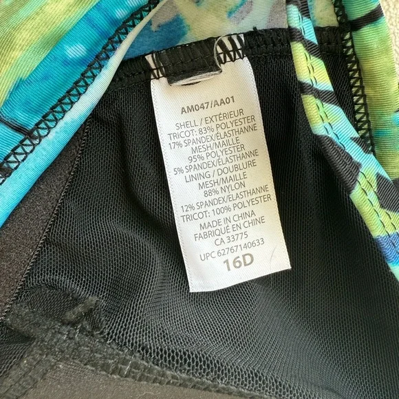 Floral Print Women's Tankini Top Size 16D - Picture 6 of 8